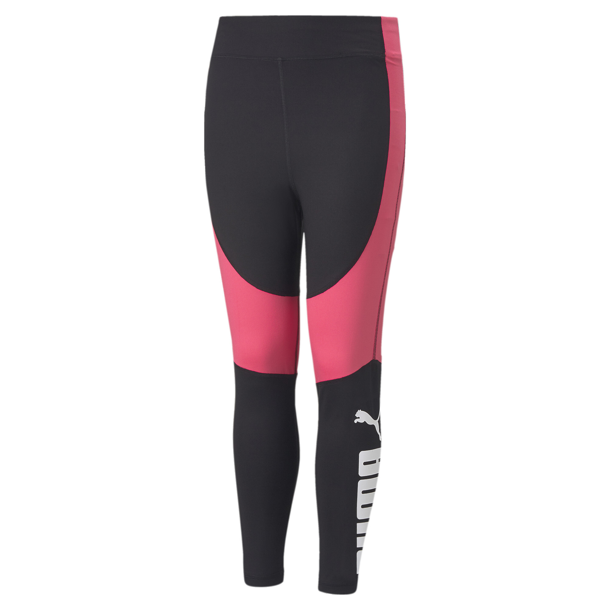 PUMA Favourites Logo High Waisted 7/8 Leggings In Pink, Size 5-6 Youth