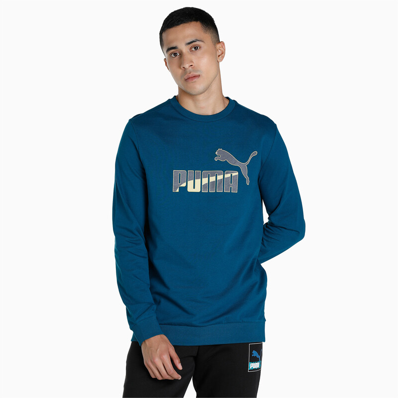 

Men's PUMA Graphic Crew Regular Fit Sweat Shirt, Black/blue