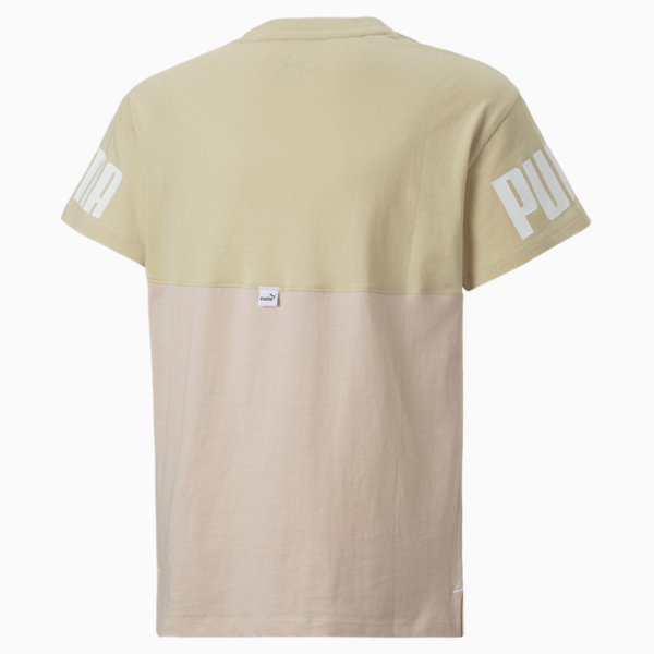 Power Colourblock Tee Youth, Light Sand, large-ZAF