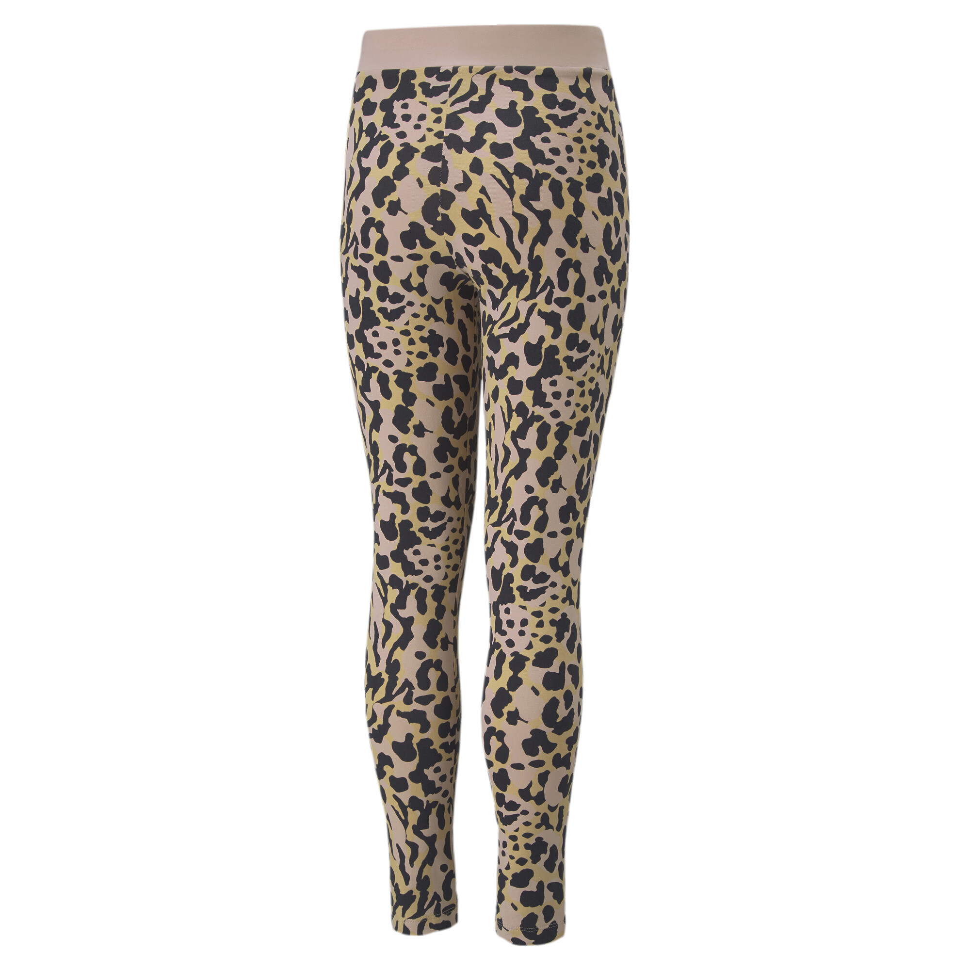 PUMA Alpha Printed Leggings In Pink, Size 7-8 Youth