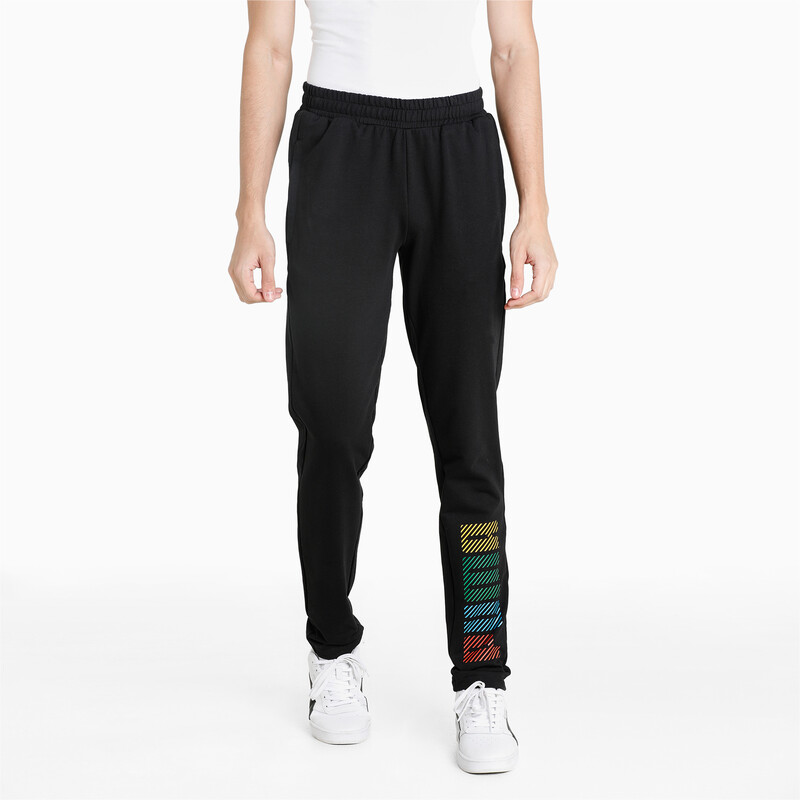 

Men's PUMA Multicolor Graphic Slim Fit Pants, Black