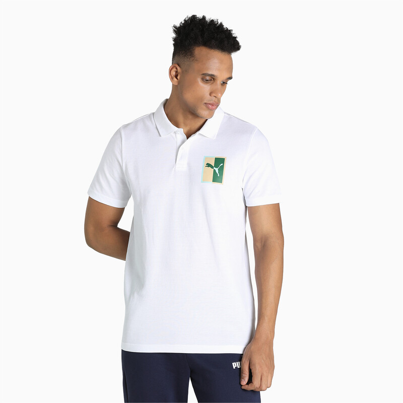 

Men's PUMA Graphic Slim Fit Polo I, White