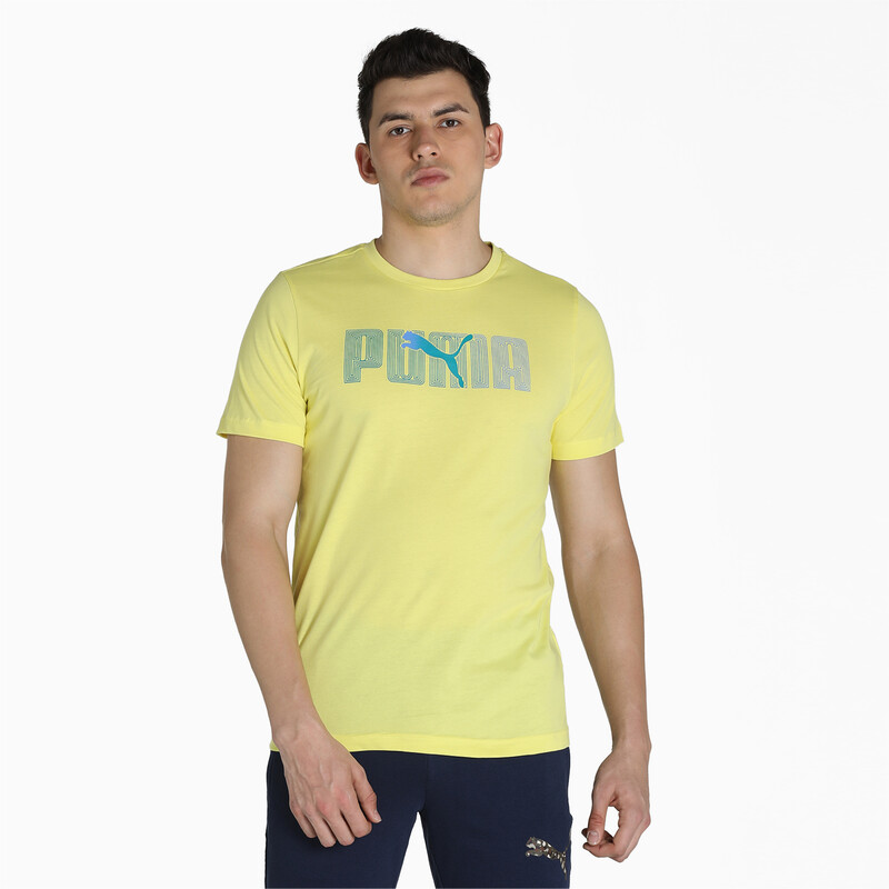 

Men's PUMA Graphic Slim Fit Tee, Celandine