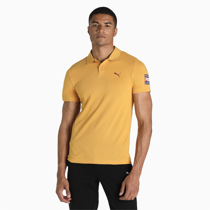 

Men's PUMA Graphic Slim Fit Polo, Yellow