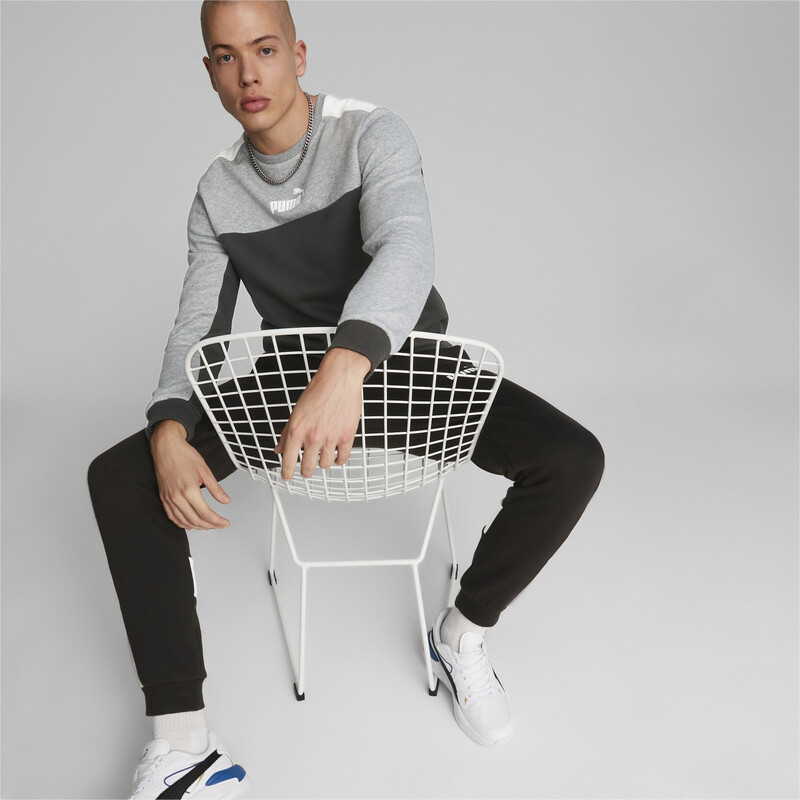 

Men's PUMA Colorblock Regular Fit Sweatshirt, Black