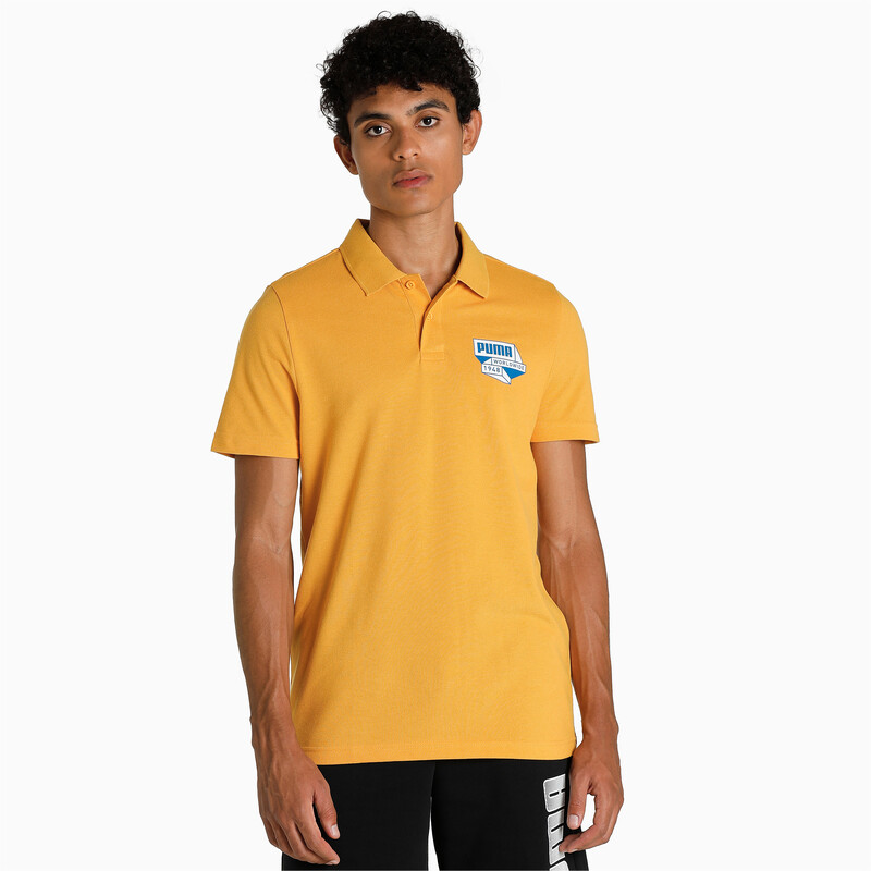 

Men's PUMA Graphic Slim Fit Polo, Yellow