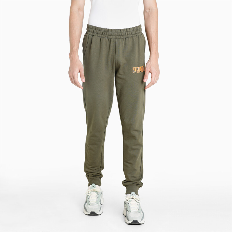 Men's PUMA Graphic Slim Fit Pants, Gray