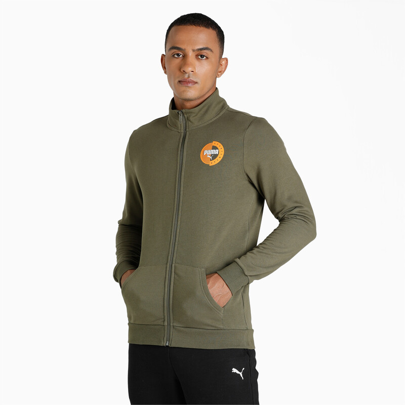 

Men's PUMA Graphic Slim Fit Jacket, Gray