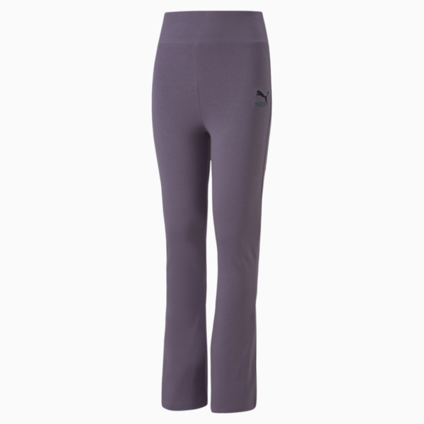 Classics GRL Flared Leggings Youth, Purple Charcoal, large-ZAF