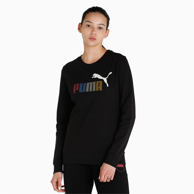 Women's PUMA Graphic Crew Regular Fit Sweat Shirt, Black