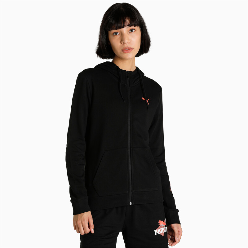 Women's PUMA Full-Zip Regular Fit Hooded Jacket, Black