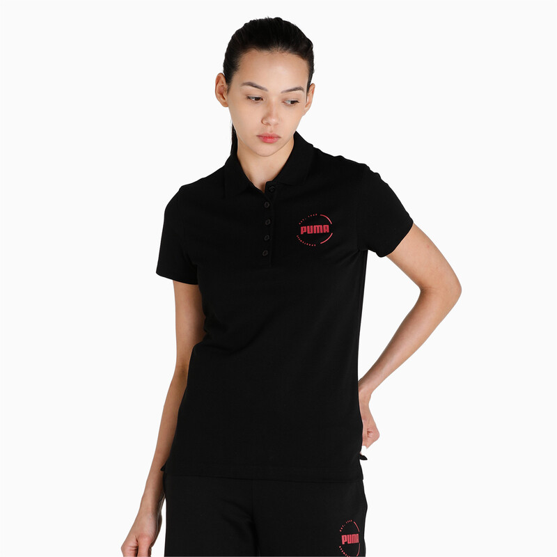 

Women's PUMA Graphic Regular Fit Polo, Black