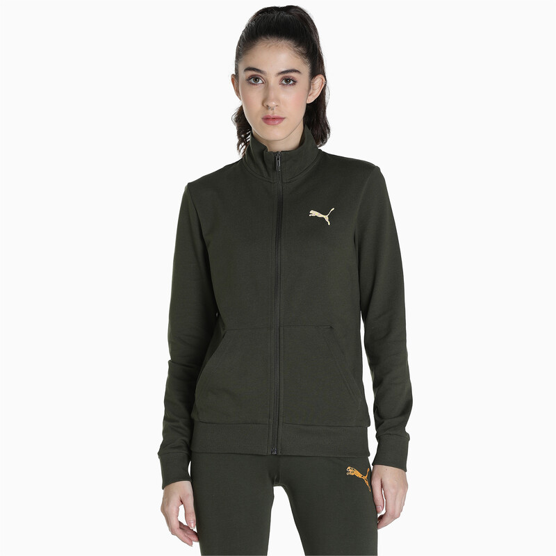 

Women's PUMA Graphic Regular Fit Jacket, Black/brown
