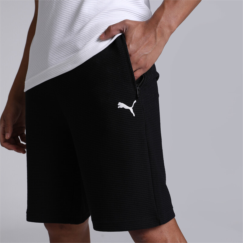 Men's PUMA Ottoman Regular Fit Shorts in Black size S