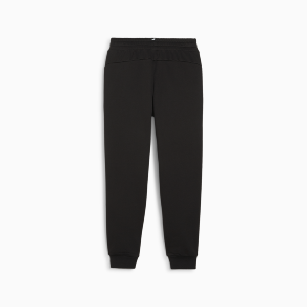 Essentials+ Two Tone Logo Youth Pants, PUMA Black-Lime Sheen, large-ZAF