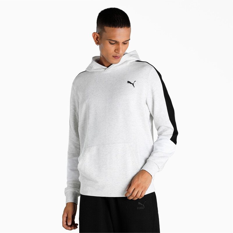 

Men's PUMA Regular Fit Colorblock Hoodie, White/gray