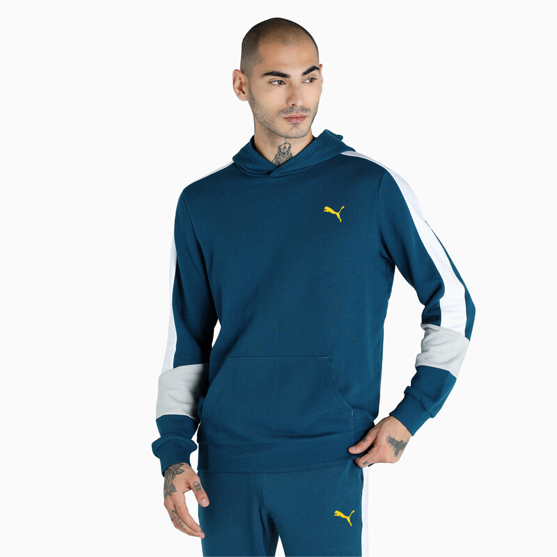 

Men's PUMA Regular Fit Colorblock Hoodie, Black/blue