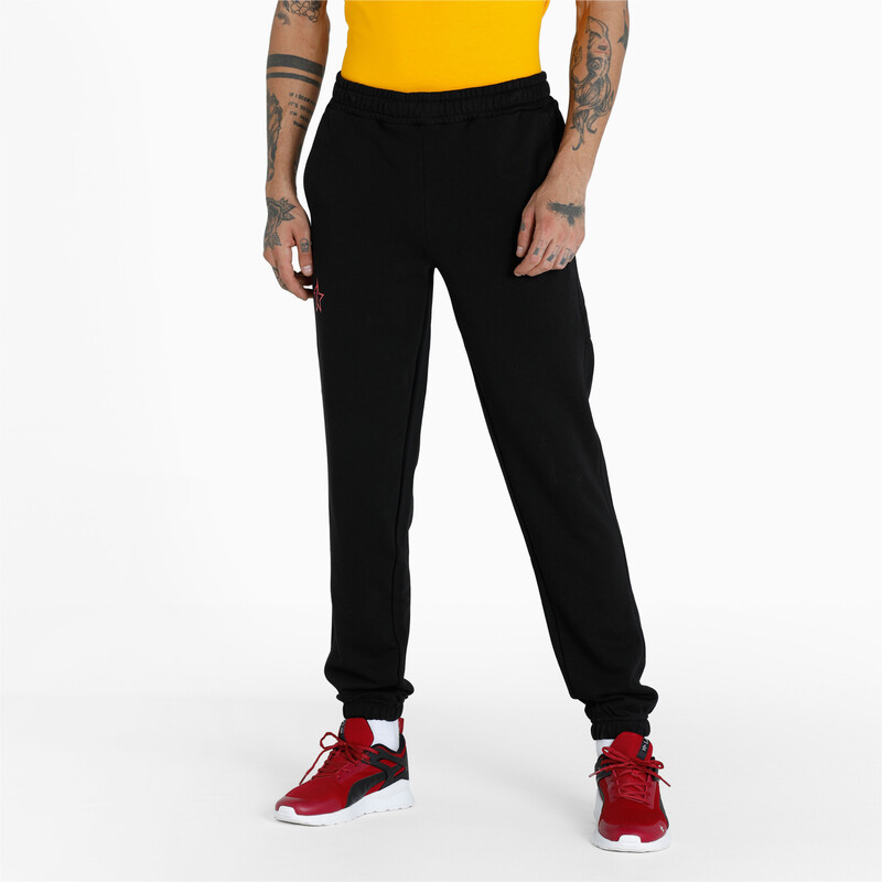 Men's PUMA Regular Fit Knitted Pants, Black
