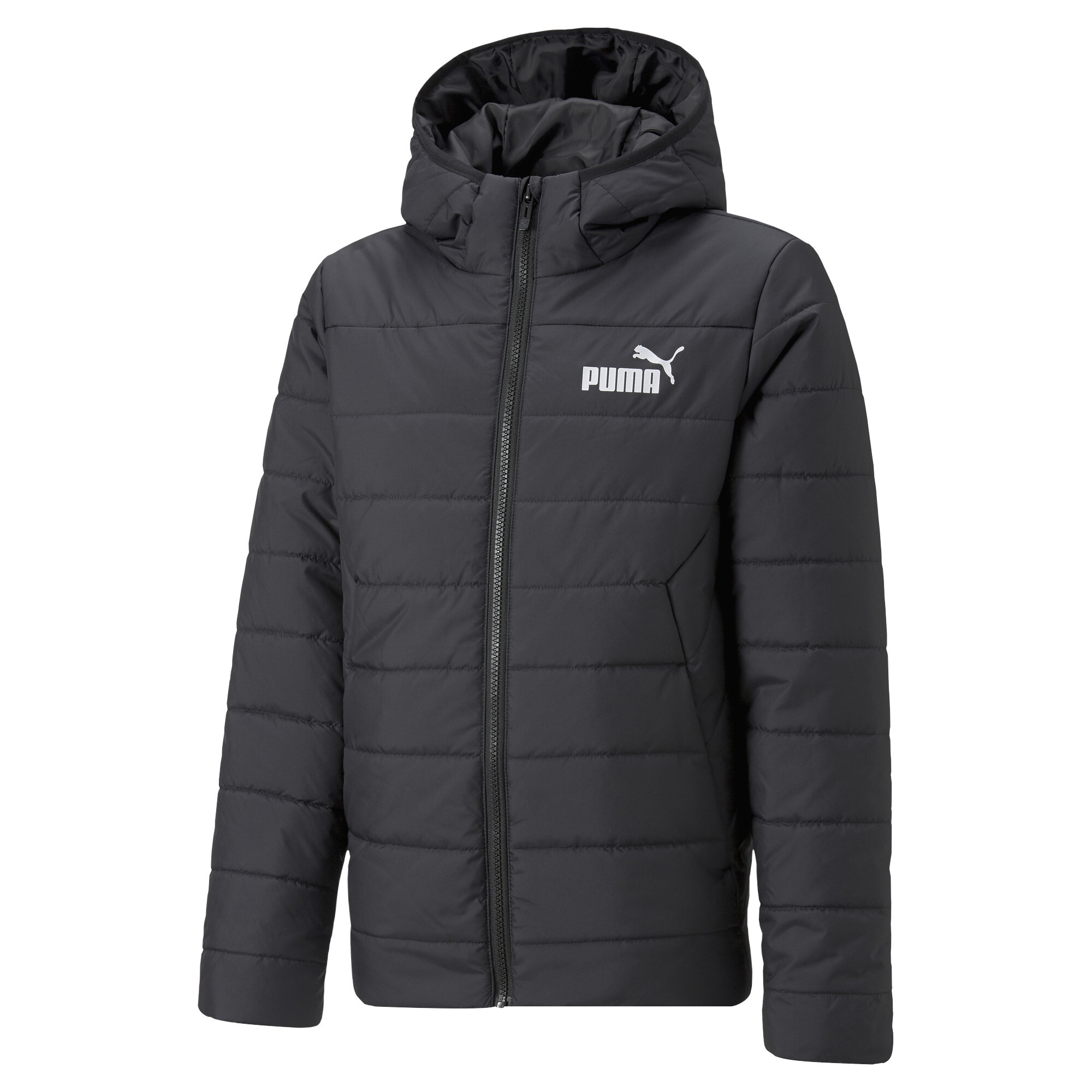 Men's Puma Essentials Padded Jacket Youth, Black, Size 7-8Y, Clothing