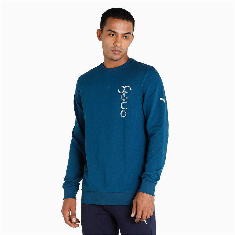 

Men's PUMA X One8 Logo Crew Sweat Shirt, Black/blue