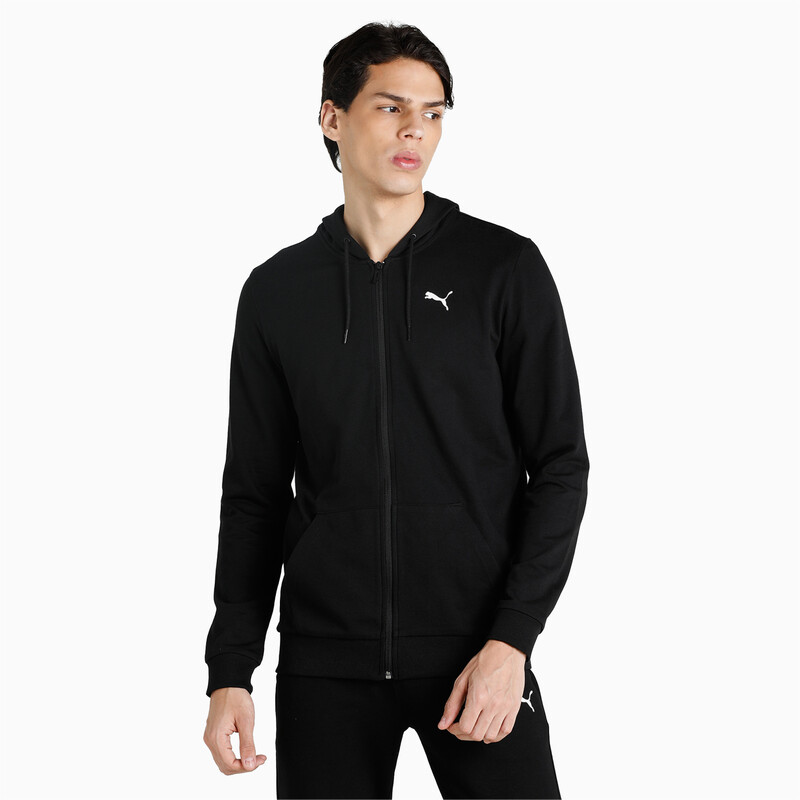 

Men's PUMA Back Graphic Slim Fit Full-Zip Sweat Jacket, Black