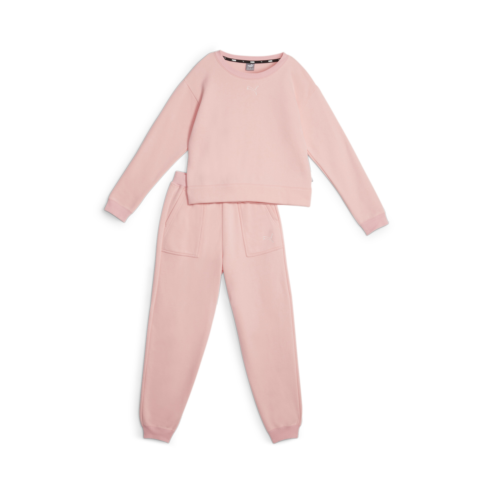 Women's Puma Loungewear Suit Youth, Pink, Size 3-4Y, Clothing