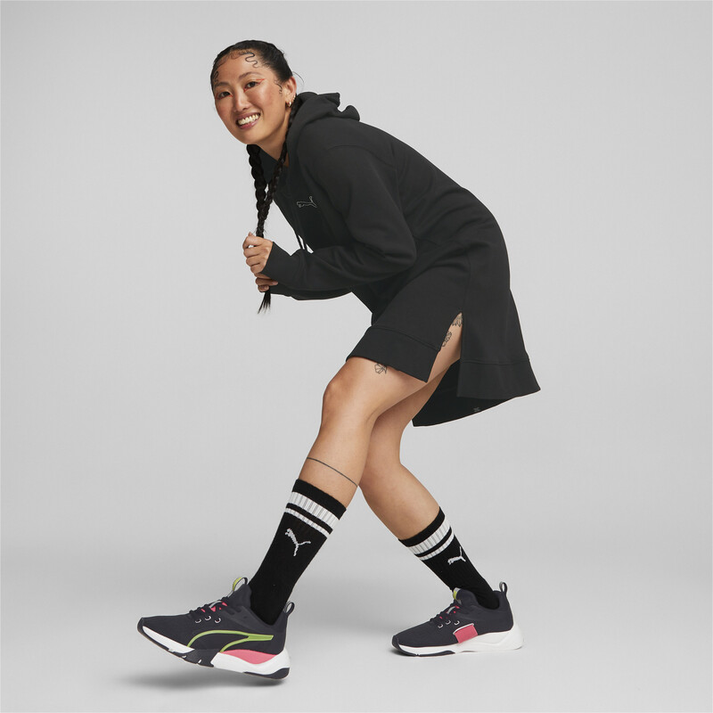 

Women's PUMA HER Hooded Relaxed Fit Dress, Black