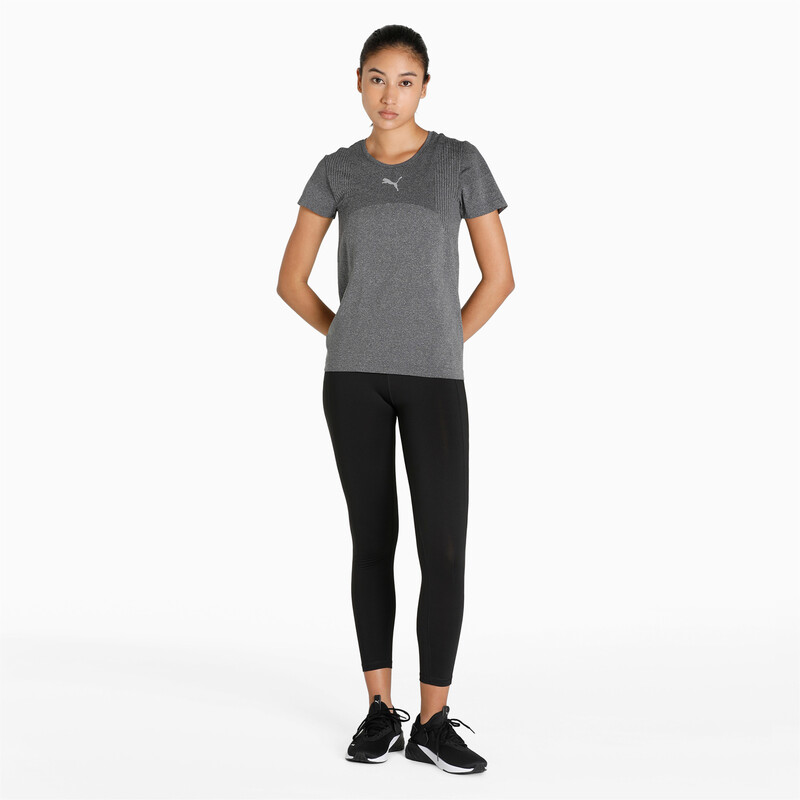 Women's PUMA evoKNIT Seamless T-shirt in Black size M