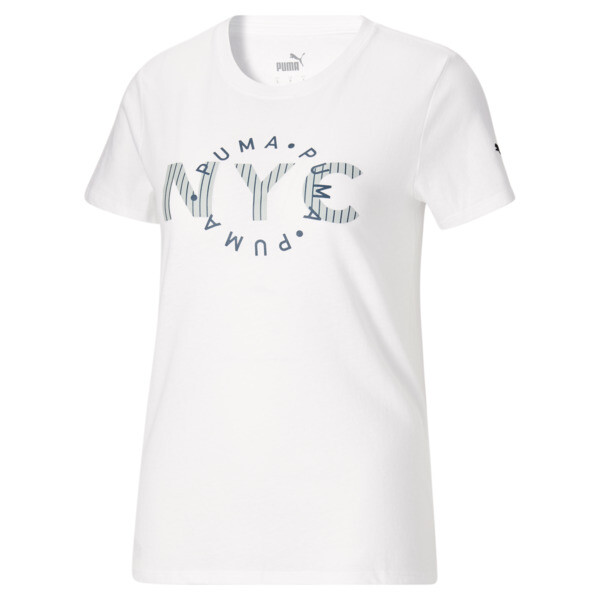 Puma Ny Women's City T-Shirt In White, Size Xs
