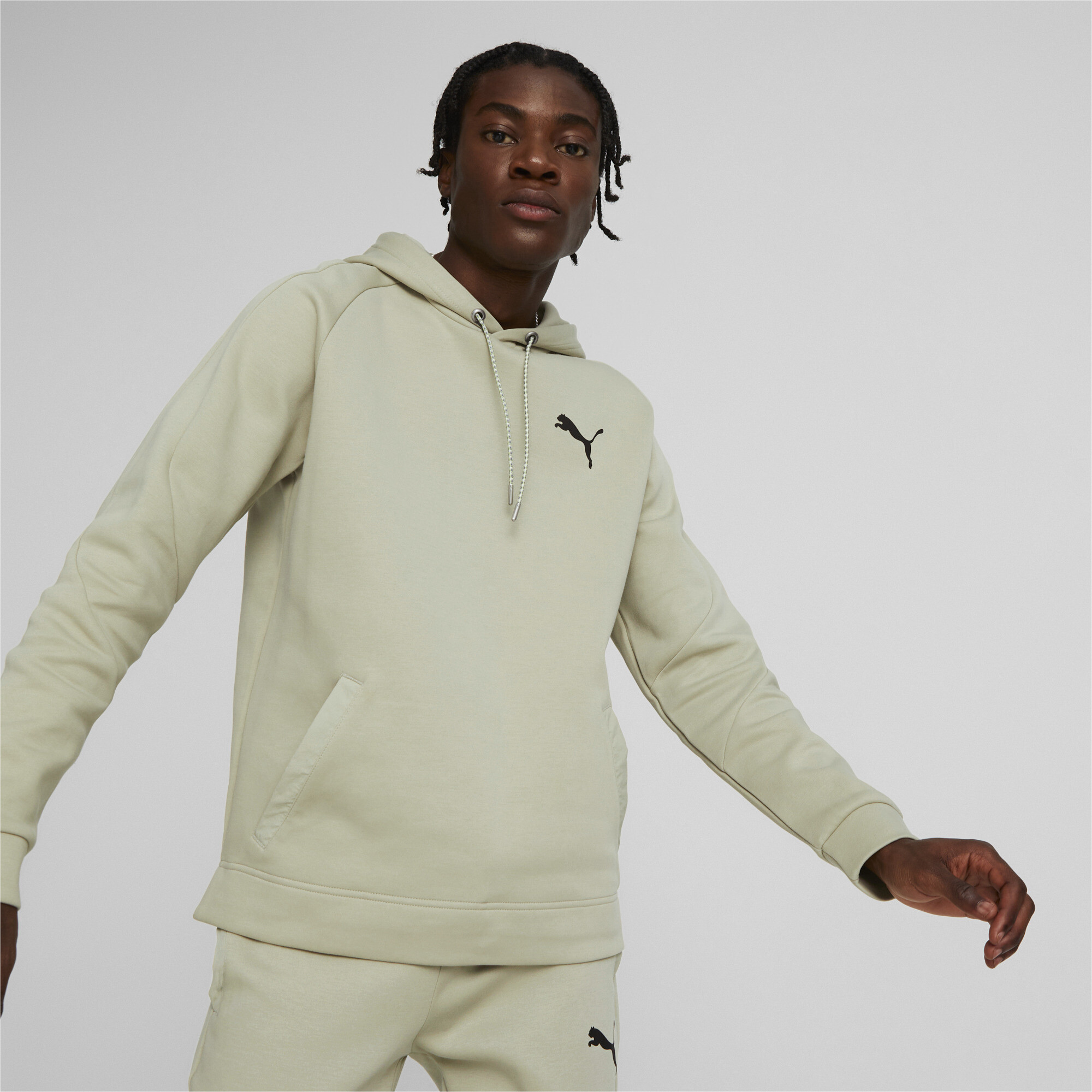 Beige puma sale hoodie