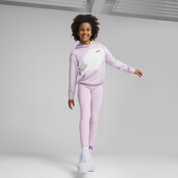 Essentials Logo Leggings Youth, Grape Mist, large-ZAF