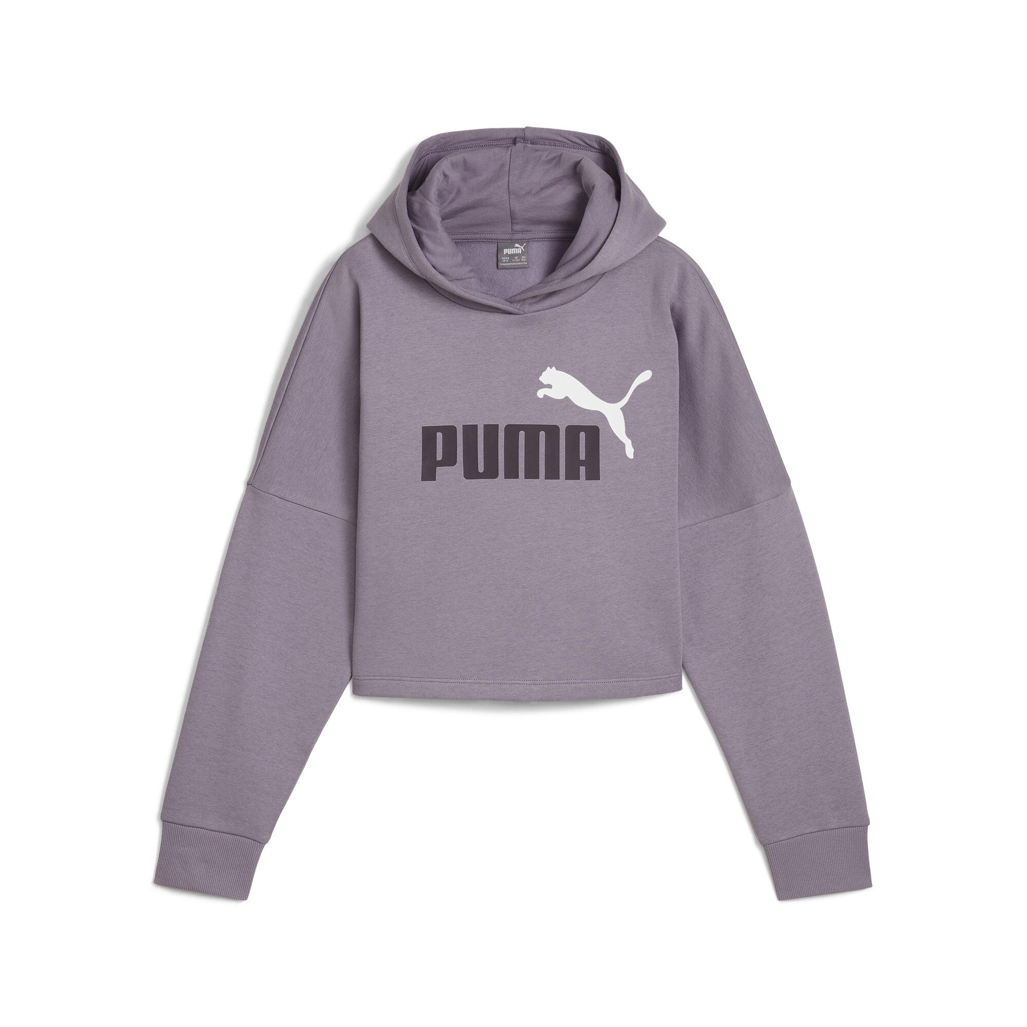 Puma Essentials Logo Cropped Hoodie Teenager Für Damen Für Kinder | Mit Logo Print | Pale Plum | Größe: 9-10Y