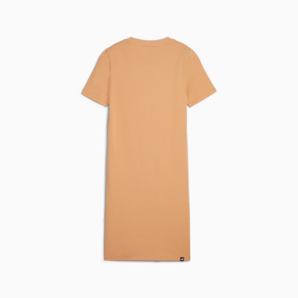 Essentials Slim Fit Women's Tee Dress, Bright Melon, large-ZAF