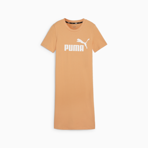 Essentials Slim Fit Women's Tee Dress, Bright Melon, large-ZAF