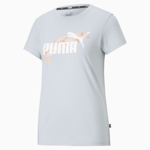 FLORAL VIBES Graphic Women's Tee, Arctic Ice, large-ZAF