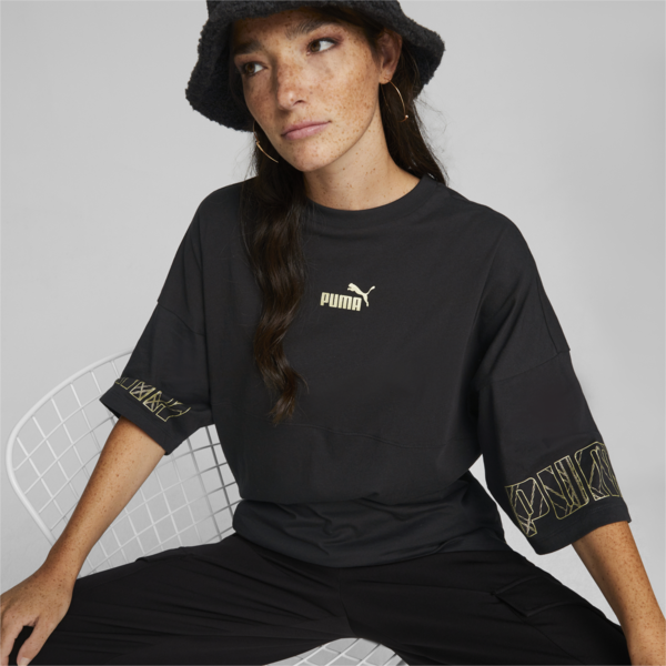 Power Deco Glam Tee Women, Puma Black, large-ZAF