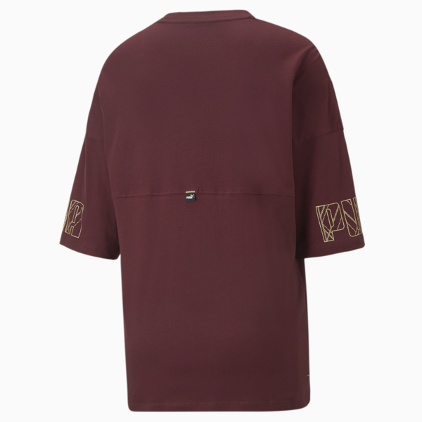 Power Deco Glam Tee Women, Aubergine, large-ZAF