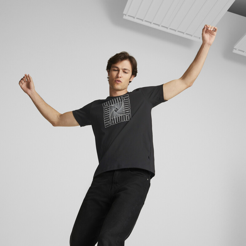 

Men's PUMA Reflective Graphic Regular Fit T-Shirt, Black