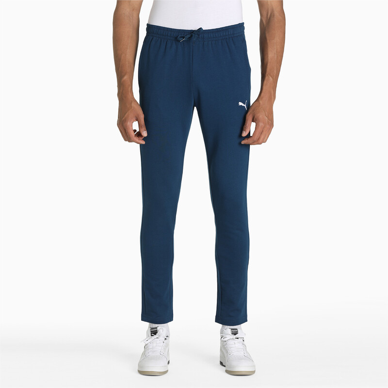 

Men's PUMA Zippered Slim Fit Sweat Pants, Black/blue