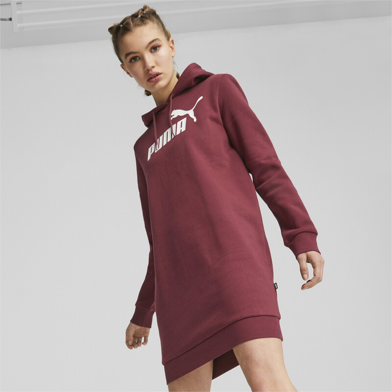 

Women's PUMA Essentials Logo Hooded Dress, Dark jasper