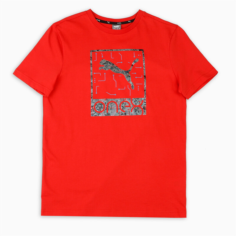 PUMA X One8 Youth Regular Fit T-Shirt in Red size 9-10Y | PUMA ...