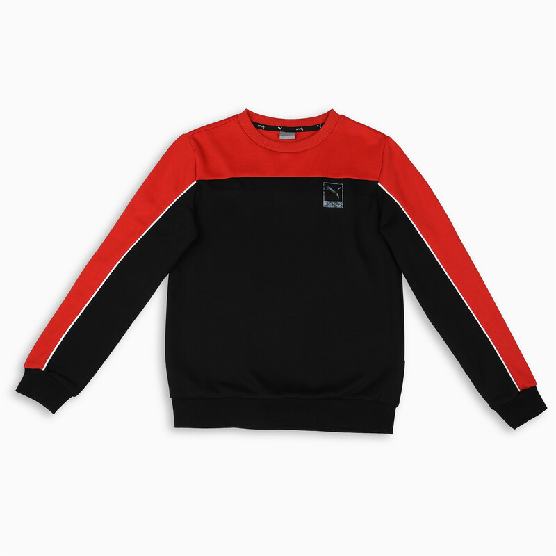 PUMA One8 Virat Kohli Youth Regular Fit Crew Neck Sweatshirt in Black size 9-10Y