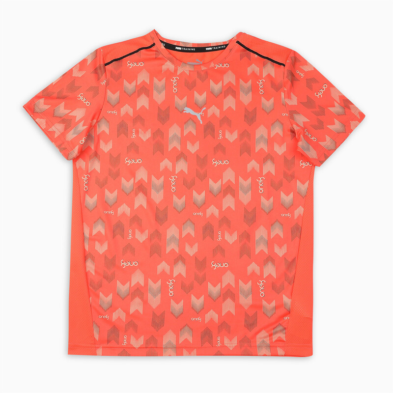 PUMA One8 Virat Kohli All Over Print Youth T Shirt in Nasturtium