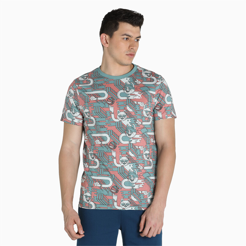 

Men's PUMA X1DER AOP T-Shirt, Black/blue