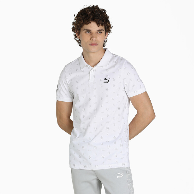 

Men's PUMA X1DER AOP Polo T-Shirt, White