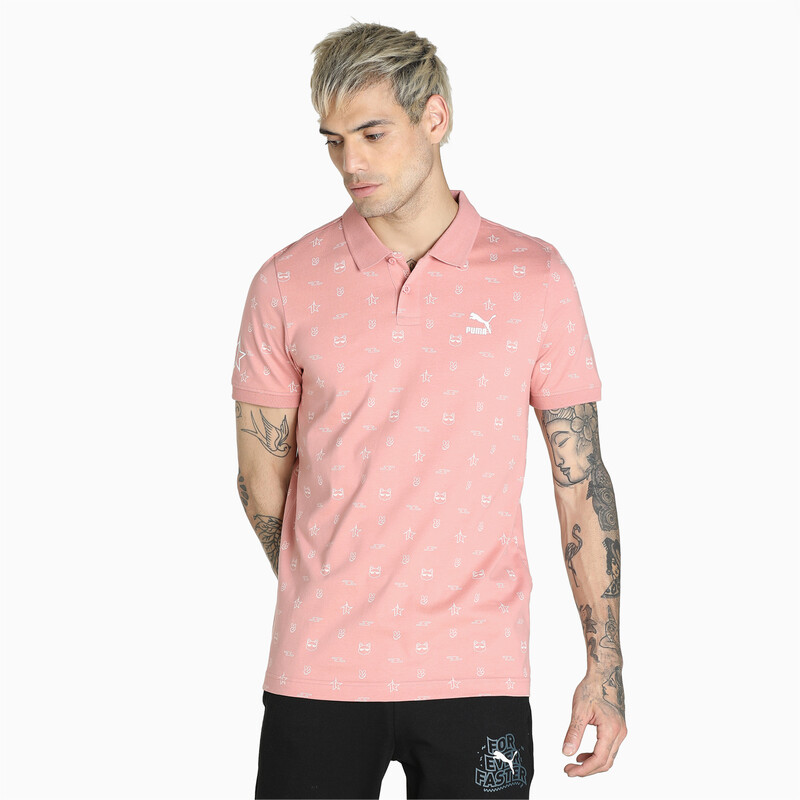 

Men's PUMA X1DER AOP Polo T-Shirt, Pink