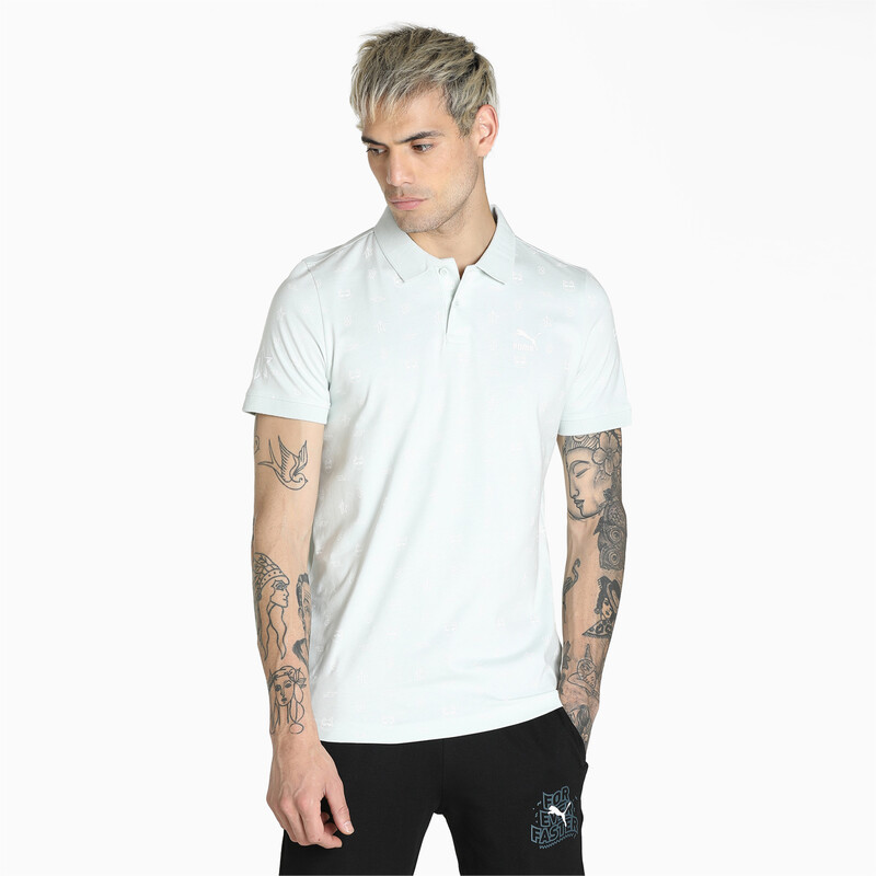 

Men's PUMA X1DER AOP Polo T-Shirt, Ice flow
