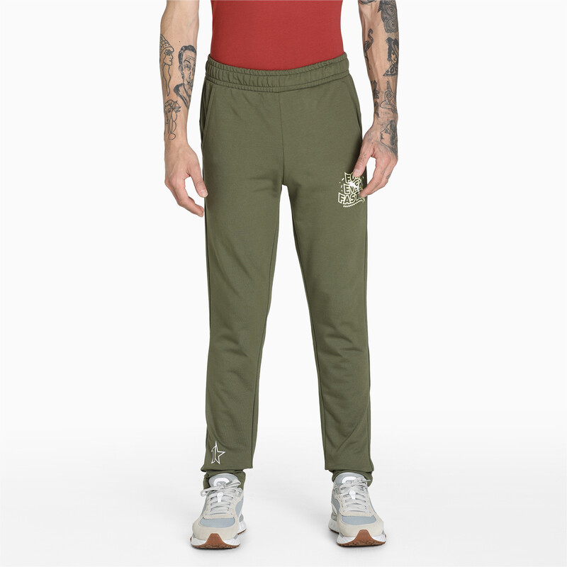 

Men's PUMA X1DER Graphic Slim Fit Pants, Gray/green