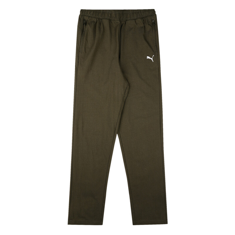 

PUMA Zippered Jersey Youth Regular Fit Pants, Black/brown