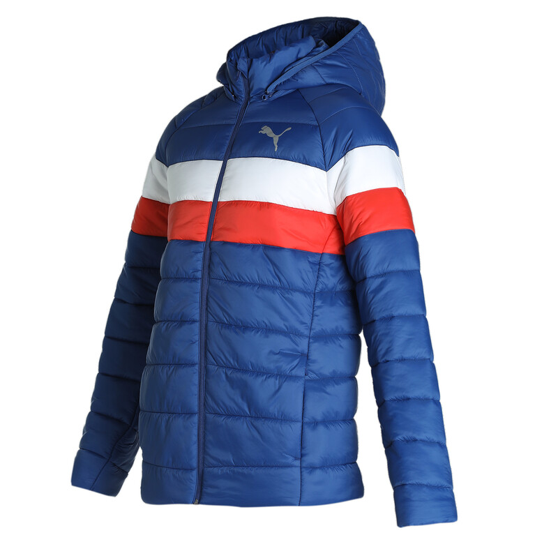 

Men's PUMA Colorblock Padded Jacket, Black/blue